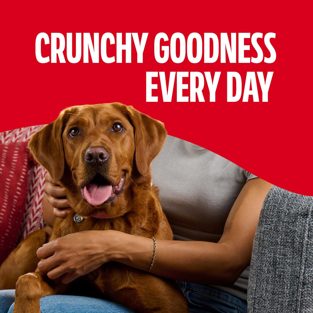 Milk-Bone galletas sabor salchicha para perros grandes, crujientes y sabrosas para cada ocasión.