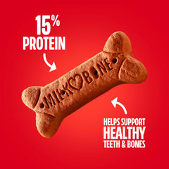 Milk-Bone galletas sabor tocino para perros grandes, crujientes y deliciosas para masticar.