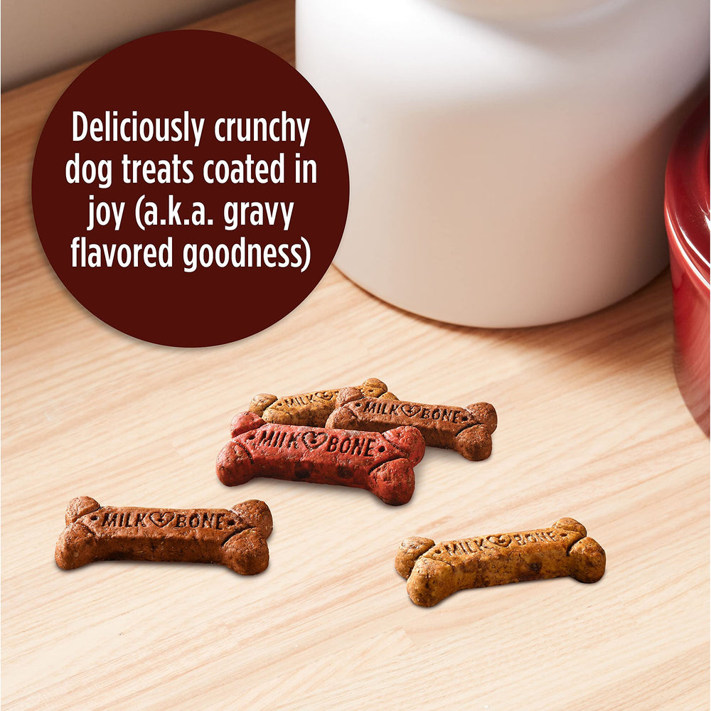 Milk-Bone GravyBones sabor hígado, tentación para perros.
