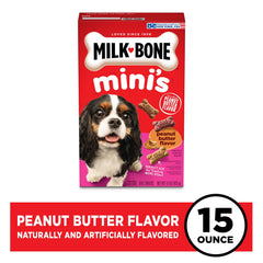 Milk-Bone Mini: textura crujiente que ayuda a refrescar el aliento del perro.