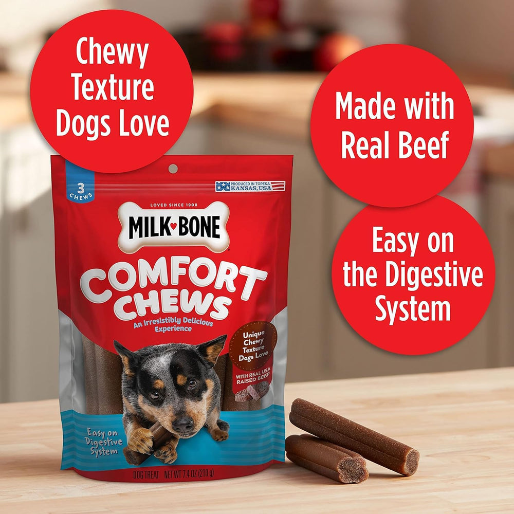 Milk-Bone Mini Comfort Chews colores naturales sin colorantes artificiales.