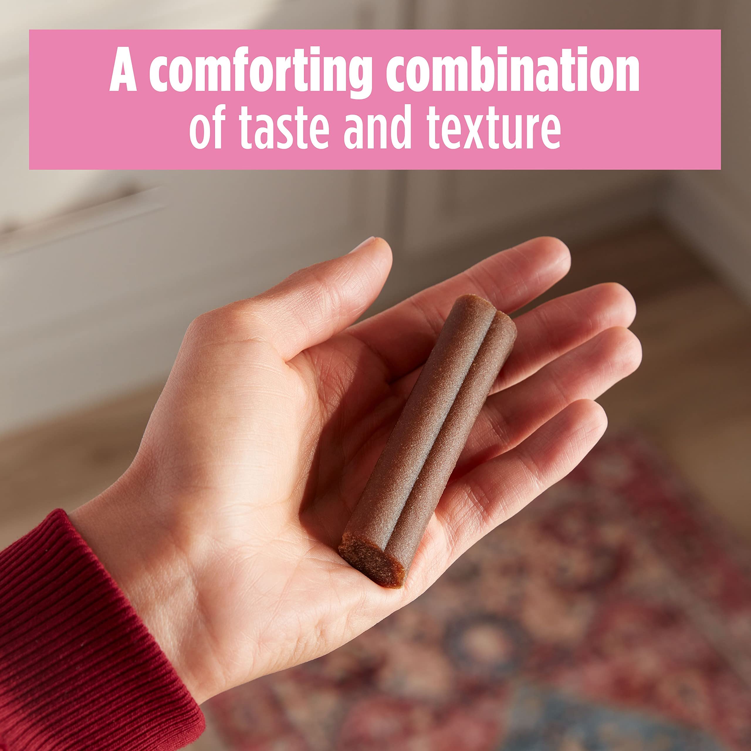 Milk-Bone Mini Comfort Chews ayuda a limpiar dientes al masticar.