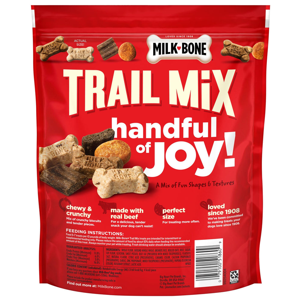 Milk-Bone Trail Mix: envase-topeka, calidad local que respalda cada bocado.