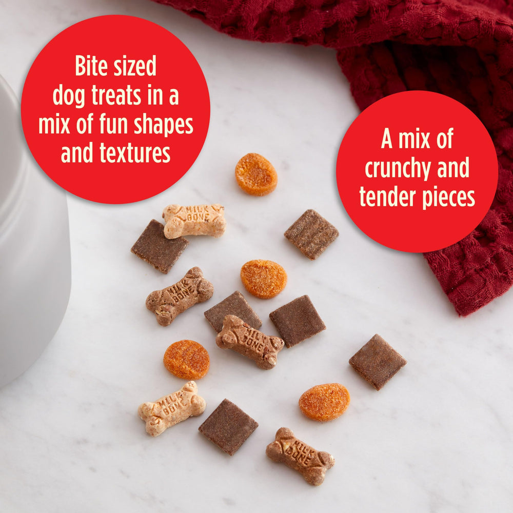 Milk-Bone Trail Mix: mezcla-texturas, piezas crujientes y tiernas para cada bocado.