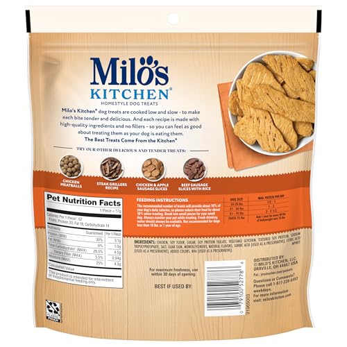 Milo's Kitchen proteína alta para perro, ideal para recompensas