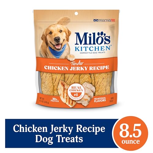 Milo's Kitchen tiras de pollo casero para perro, snack sabroso
