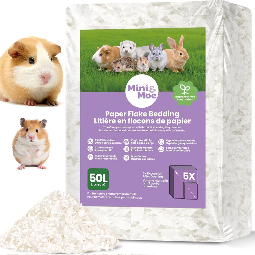 Mini&moe sustrato natural para hamster, cama suave y refugio cómodo.