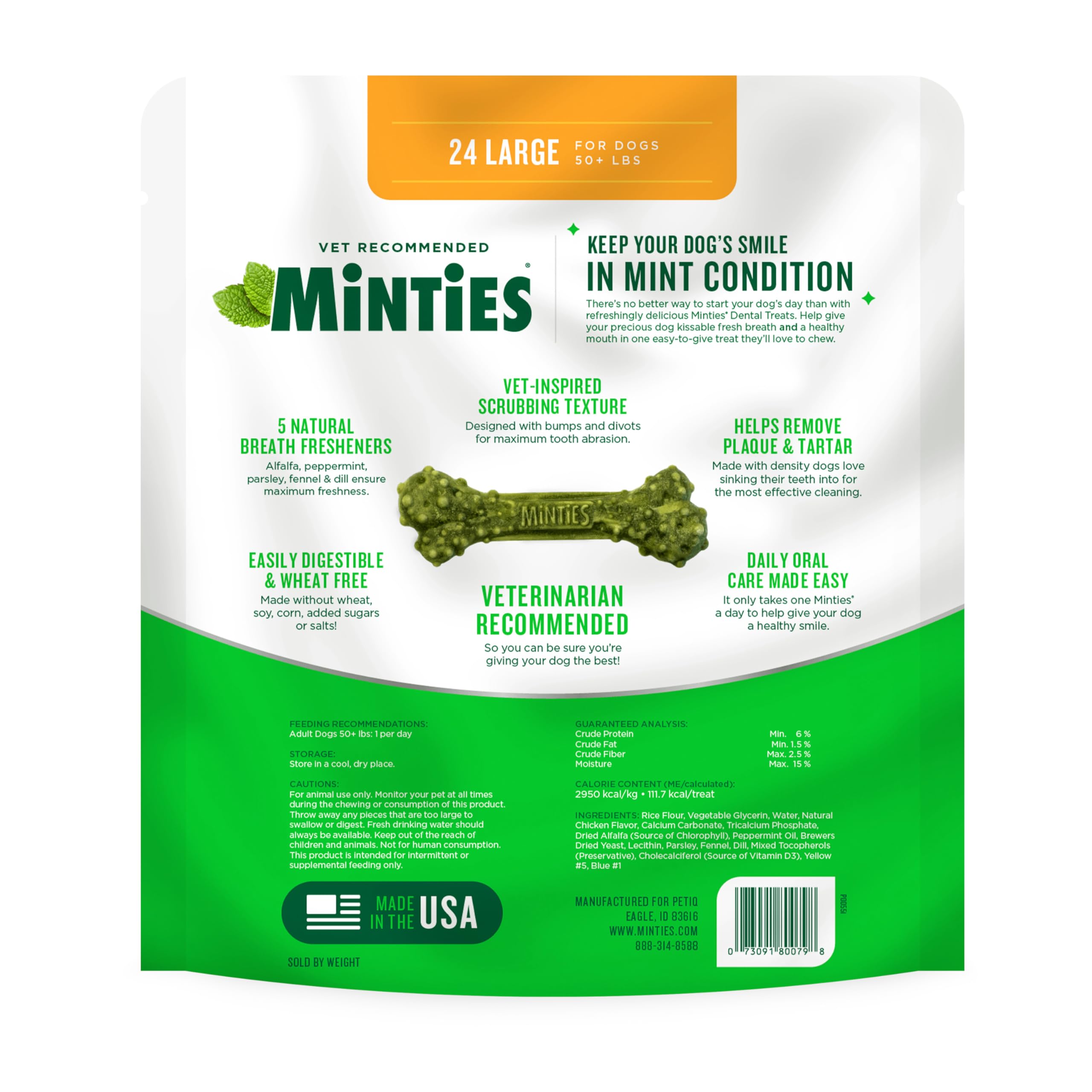 Minties remueve placa y sarro: apoyo al cuidado dental.