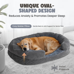 Superficie suave de la cama Miorun resistente al pelo para limpieza fácil.