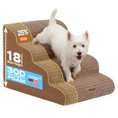 Escalera para perros Miorun 4 pasos, acceso seguro a la cama.