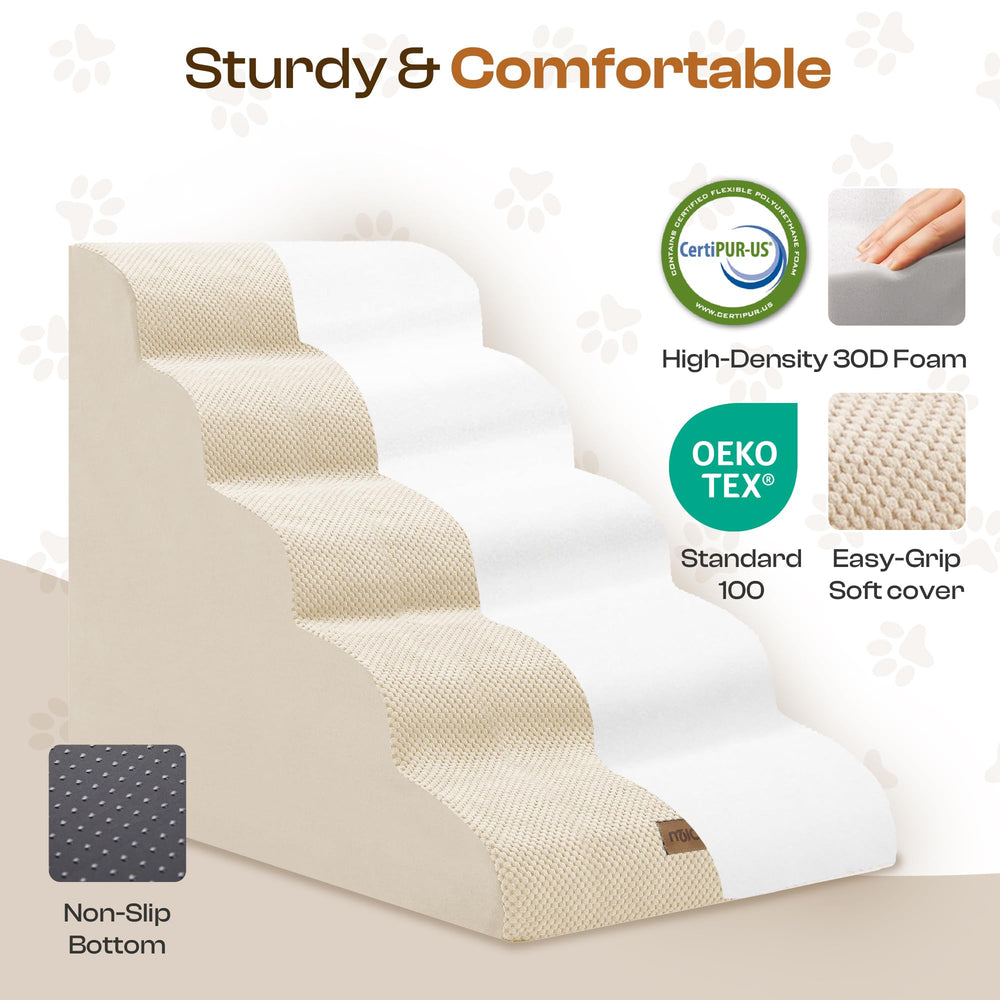 Funda lavable beige de Miorun para escaleras de perro