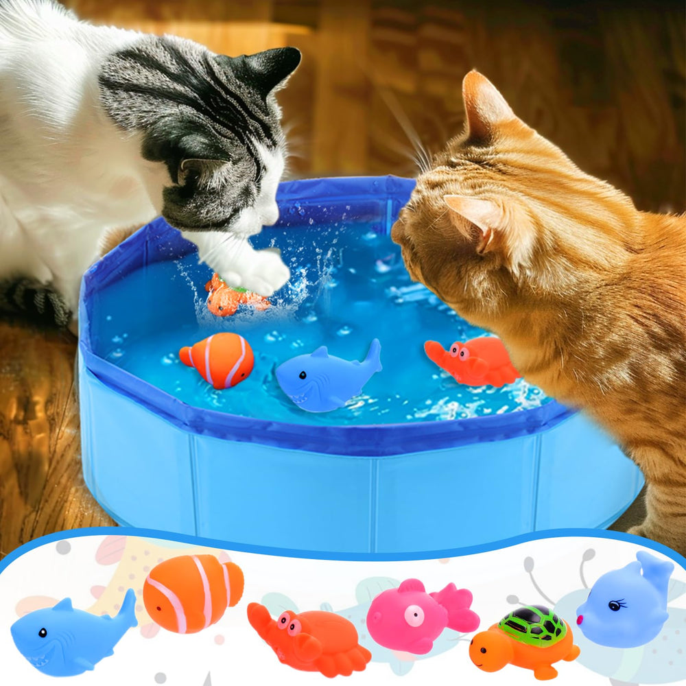 Actividad felina con peces Mity rain, ideal para quemar energía