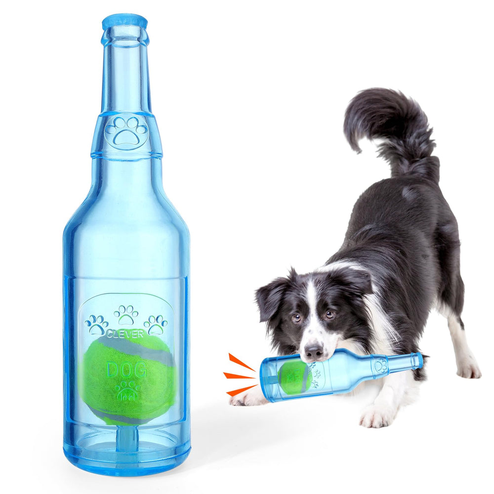 Juguete de botella de agua Mity rain para perros, ideal para juego interactivo y distracción positiva.