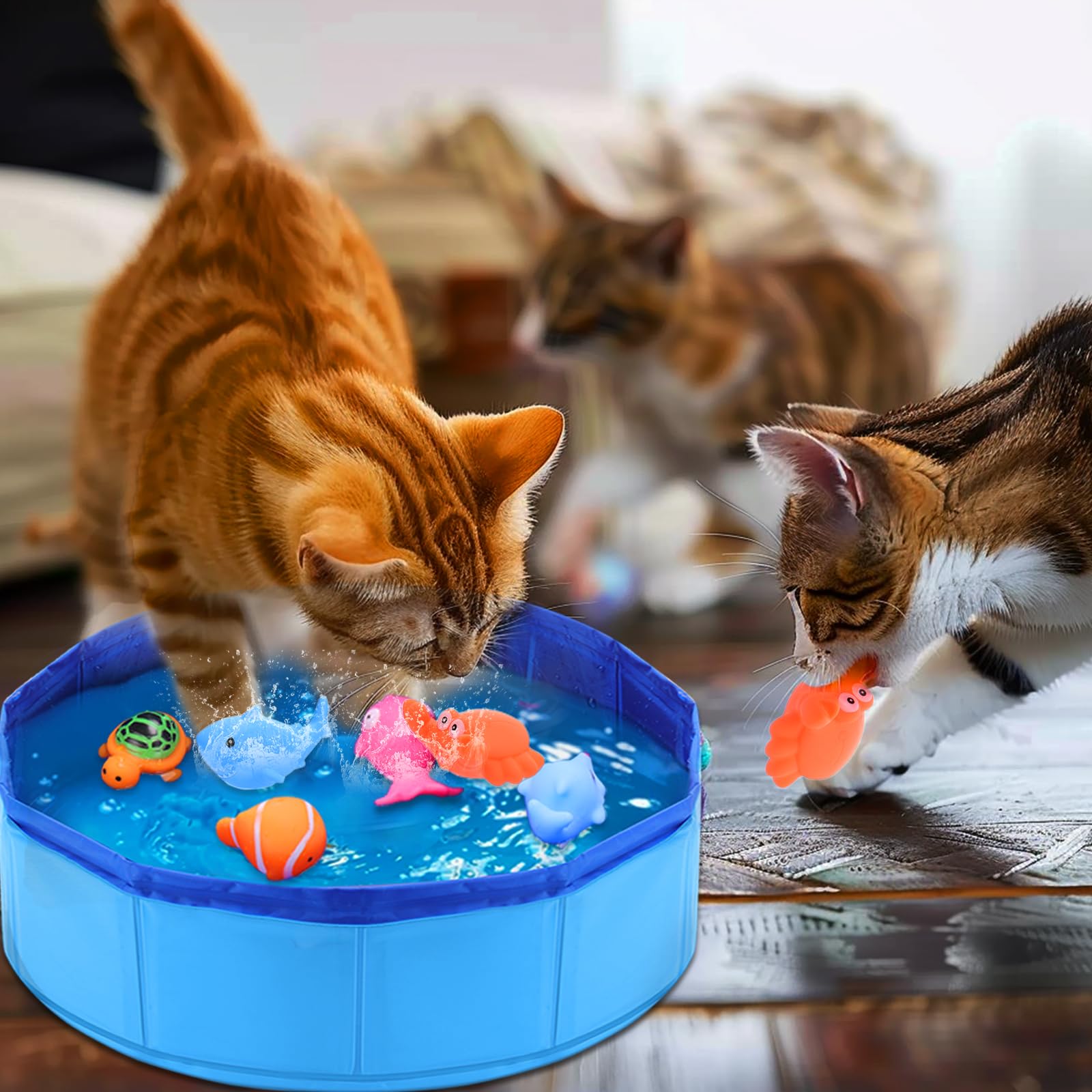 Juguete interactivo para gatos Mity rain, peces en movimiento para concentración y juego