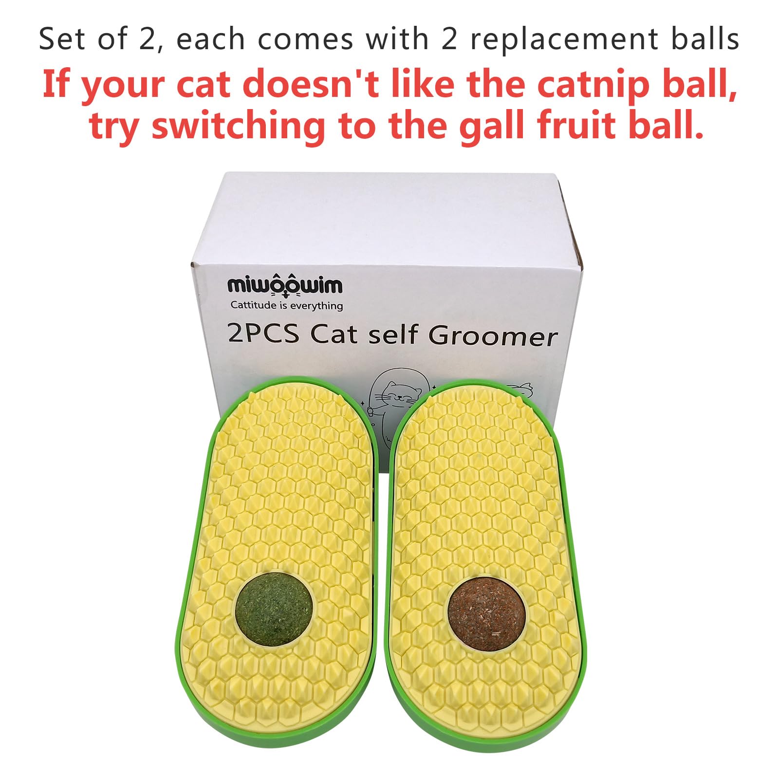 Miwoowim: cepillo facial para gato, diseño atractivo y limpieza suave.