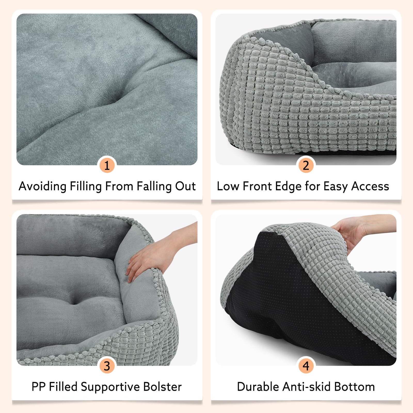 MIXJOY borde elevado ofrece soporte de cuello y hombros para un descanso seguro