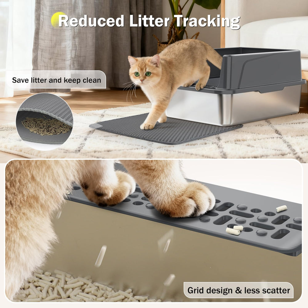 MIXJOY caja de arena de alta pared de 8 pulgadas para gatos y privacidad