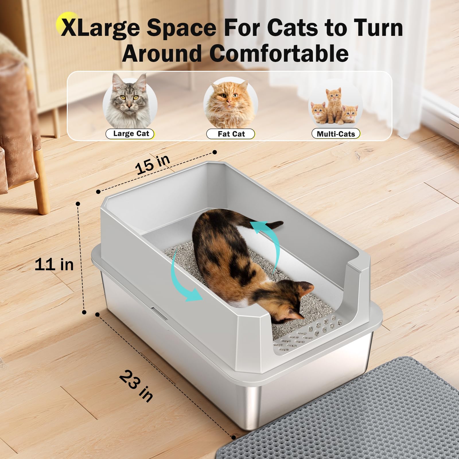 MixJOY caja de alto perfil mantiene la privacidad de la mascota.