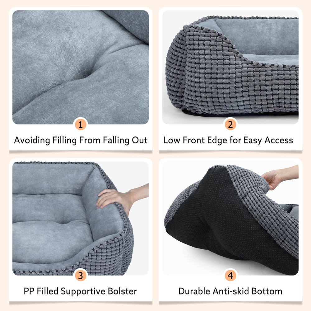 MIXJOY cama-perro acceso-facil, borde bajo para entrada cómoda.