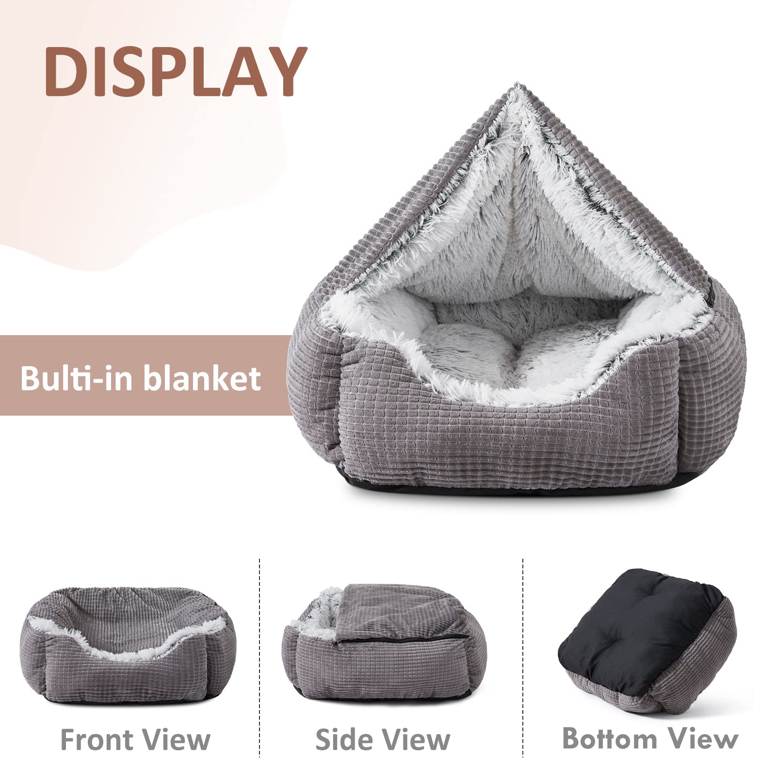 MIXJOY cama-perro-diseno-cierre-oculto manta segura gracias al cierre oculto.