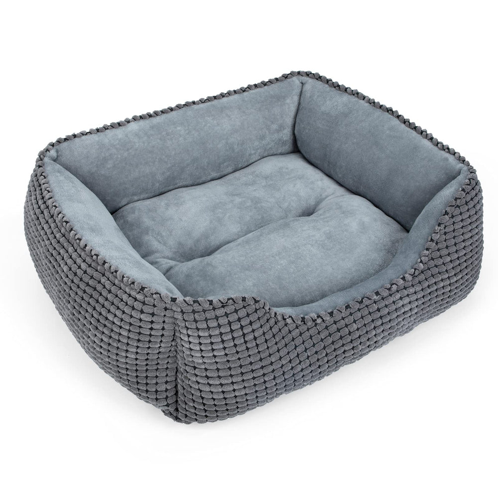 MIXJOY cama para perros medianos, vista frontal, acolchado para descanso confortable.