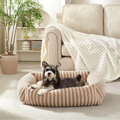 Cama MIXJOY para perros con pelaje sintético suave, refugio cómodo para siestas