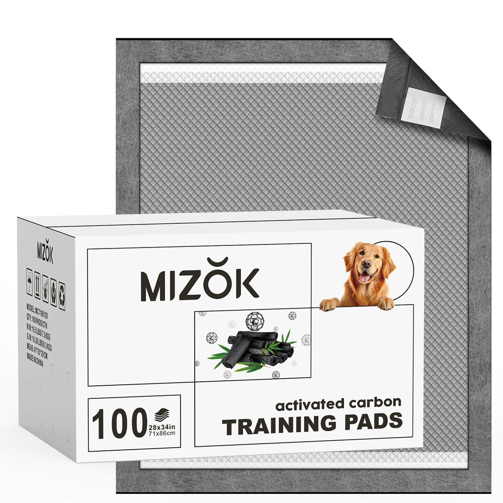 Almohadilla MIZOK para orina de perro con carbón activado, neutraliza olores.
