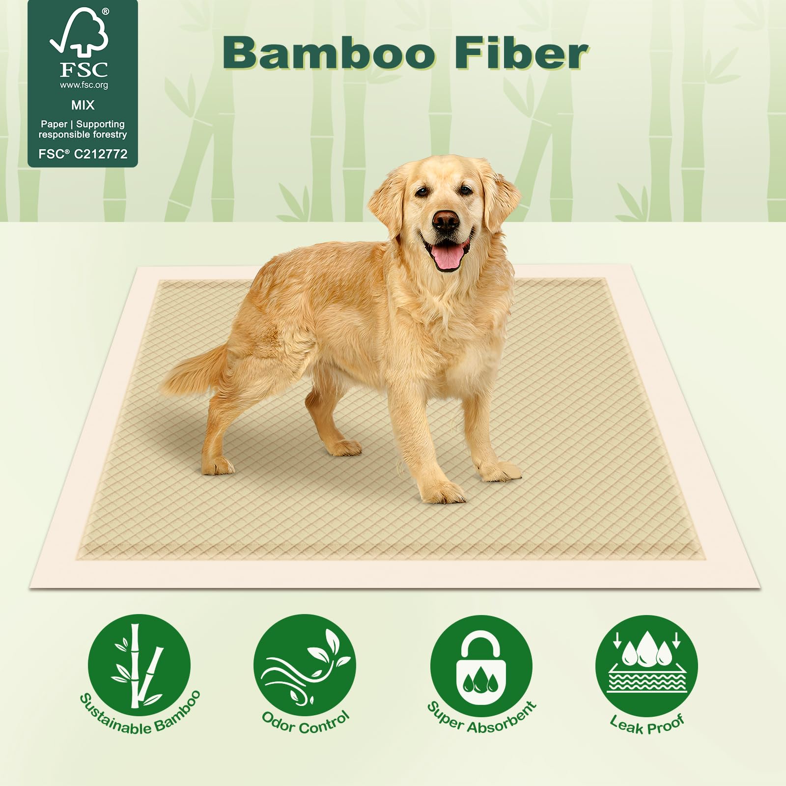 MIZOK almohadillas de bambú, control natural de olores para entrenamiento