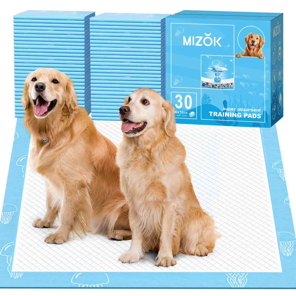 MIZOK pads de entrenamiento para perros con patrón medusas azules para aprendizaje lúdico