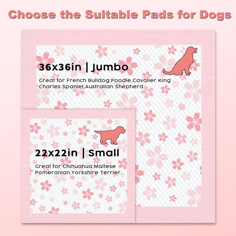 MIZOK Puppy Pads rosa cerezo, detalle de textura y absorción rápida para entrenamiento