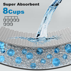 Superficie tridimensional diamante de MIZOK, absorbe rápido y mantiene seca la zona.