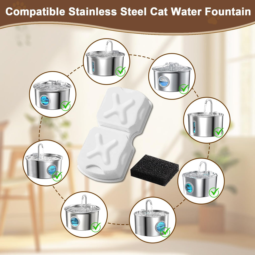 MJYNITE filtros con carbón activado para fuente de gatos reducen olores