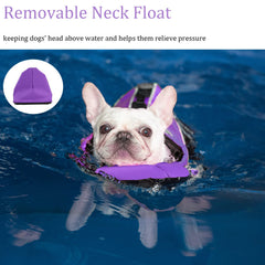 Mklhgty chaleco salvavidas perro con flotante delantero removible facilita respirar fuera del agua.