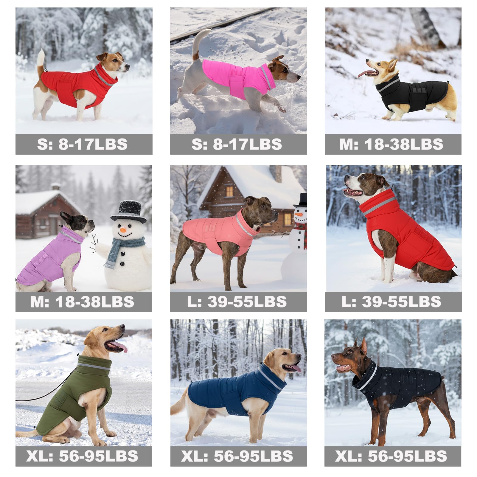 Chaqueta de invierno Mklhgty en la espalda del perro para mantener el calor.