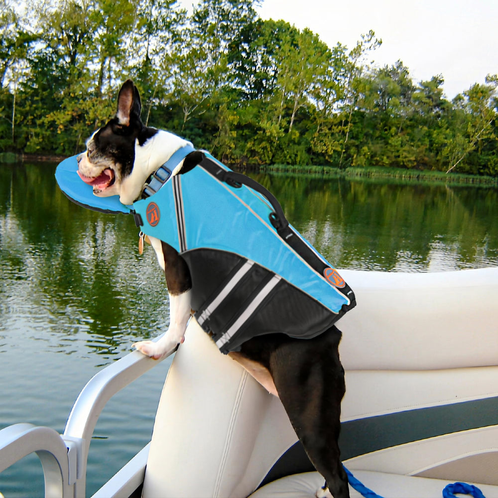 Mklhgty chaqueta salvavidas para perro con acolchado de alto flotación