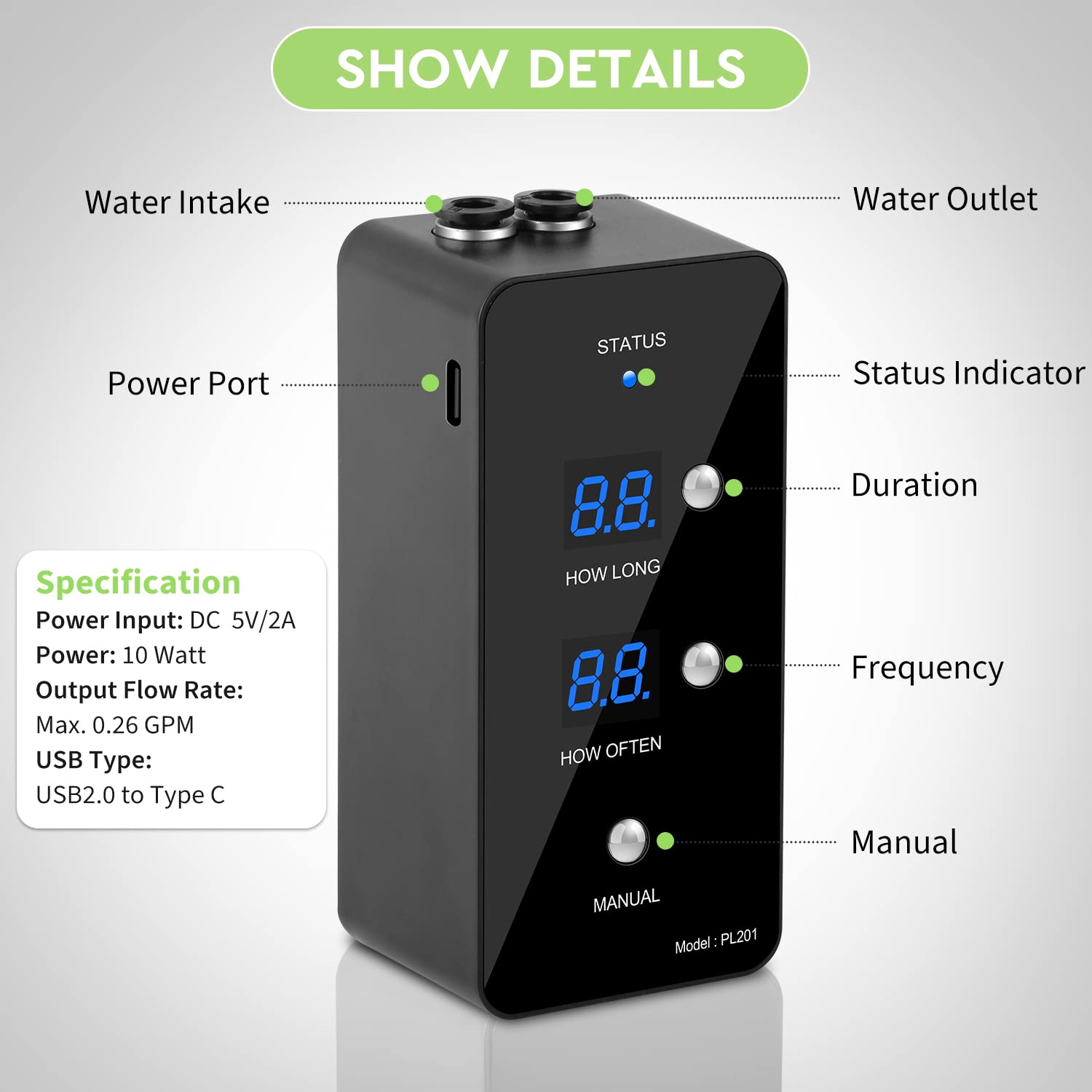 Moistenland: temporizador programable para nebulización controlada.