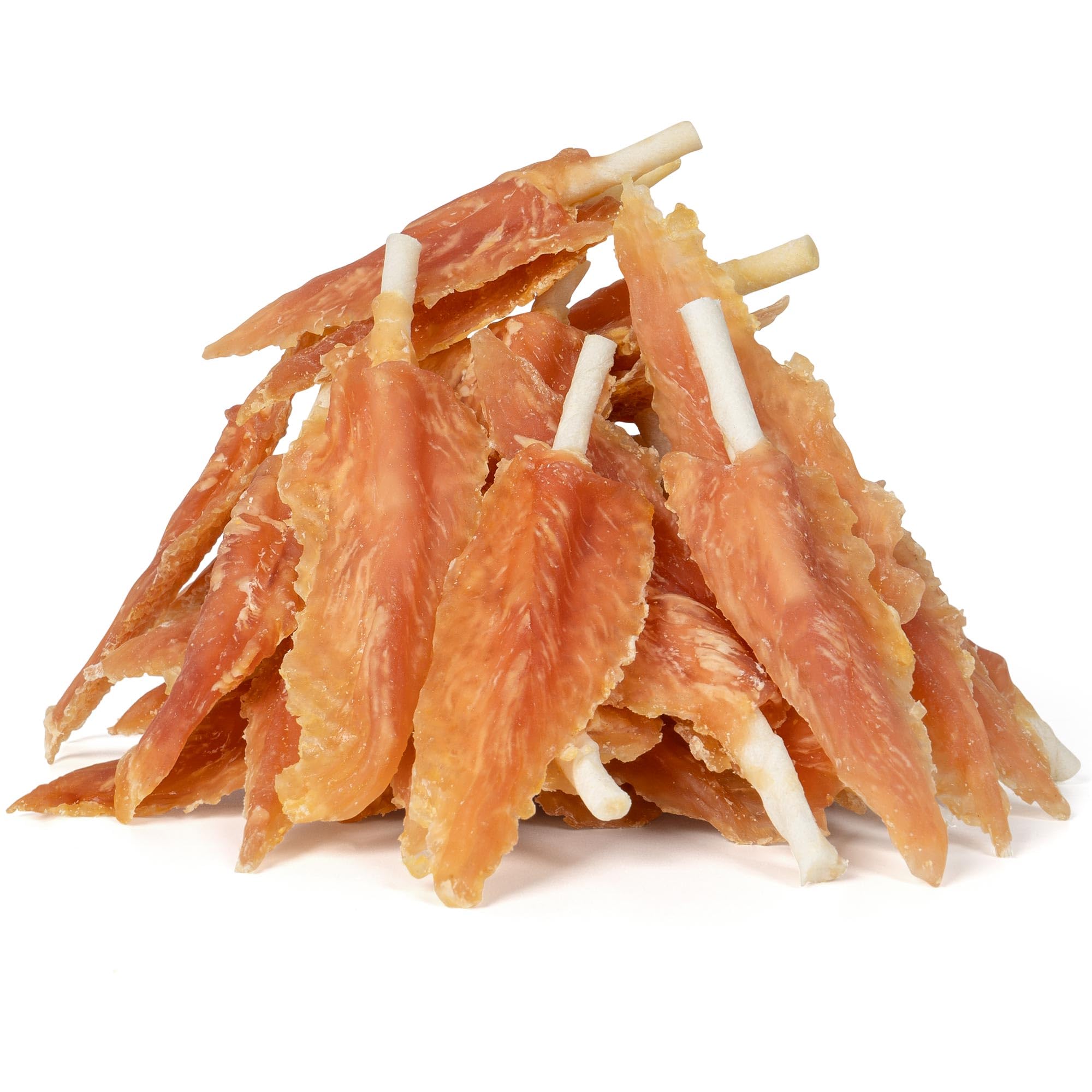 MON2SUN palitos rawhide envueltos pollo 4-4-5 pulgadas, mordisqueo seguro para cachorros