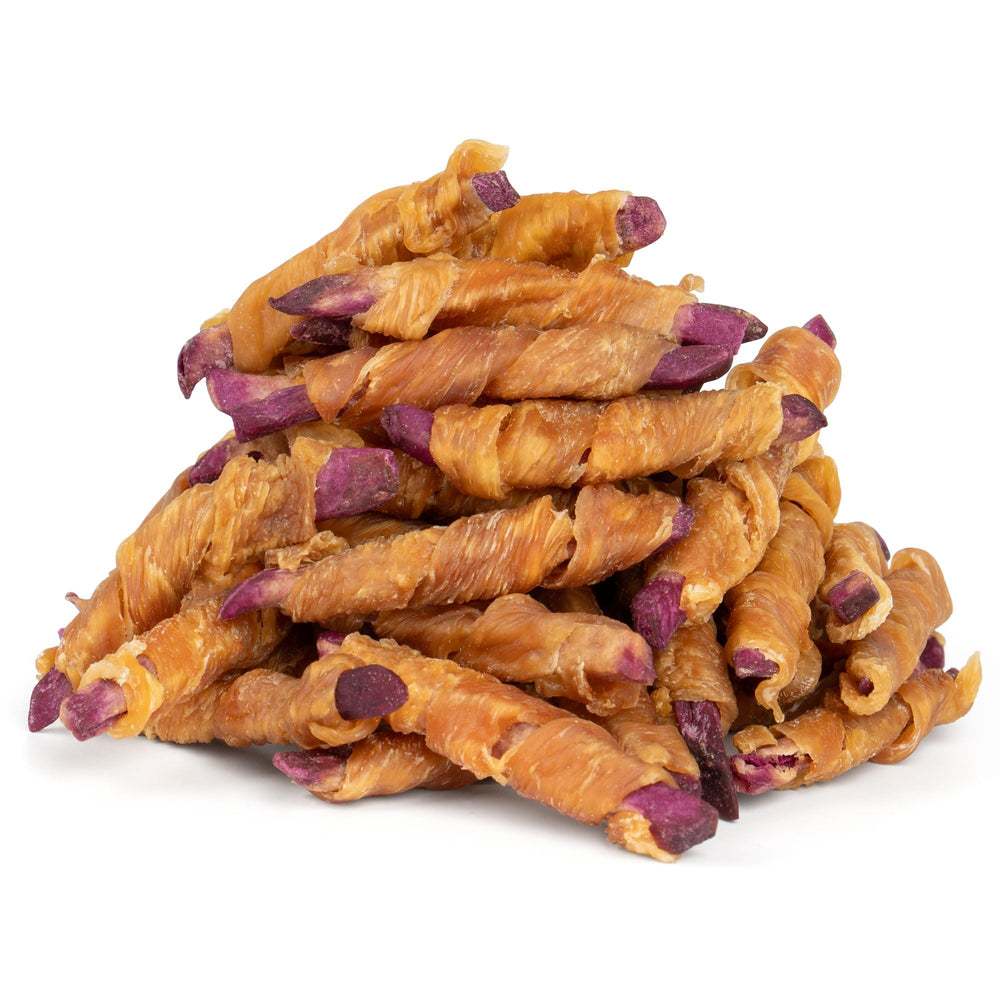 MON2SUN pollo envuelto en batata morada, premio sabroso para entrenamiento diario