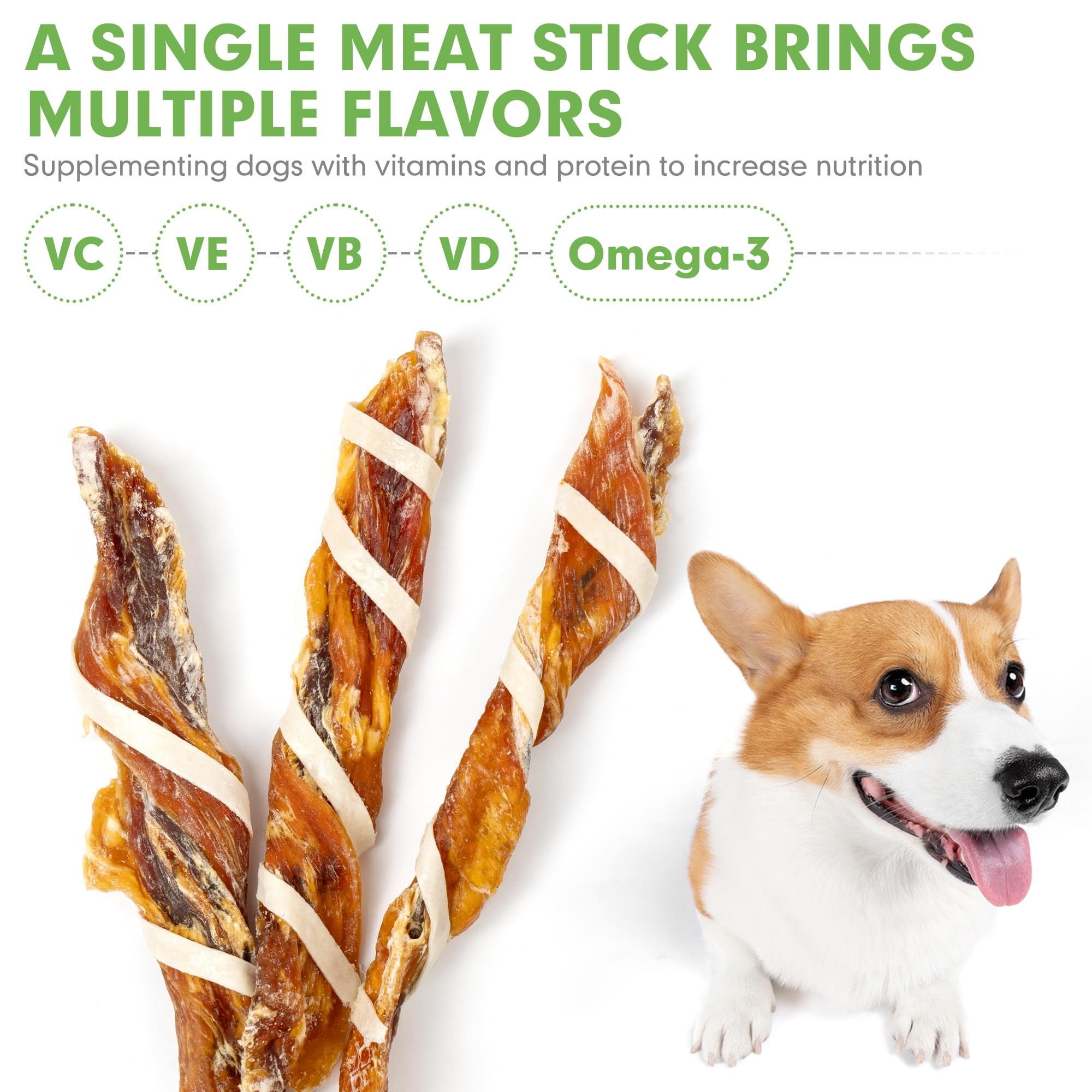 MON2SUN textura masticable en twists, ideal para perros que necesitan morder.