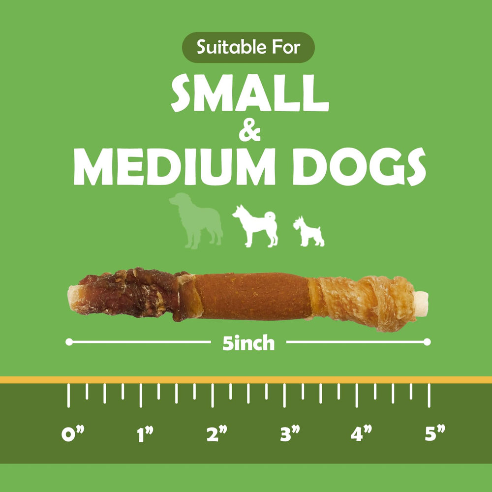 MON2SUN tira de 5 pulgadas para perros pequenos y medianos, masticación prolongada