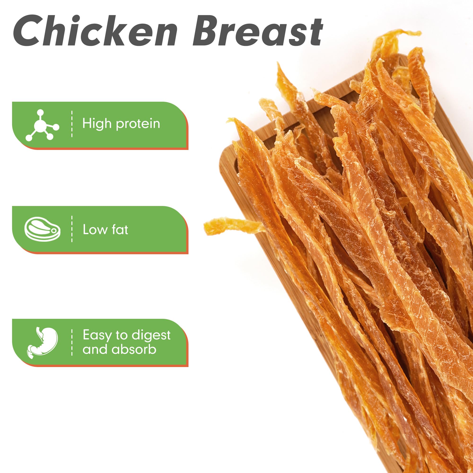 MON2SUN Tiras de pollo de alta proteína para perros pequeños