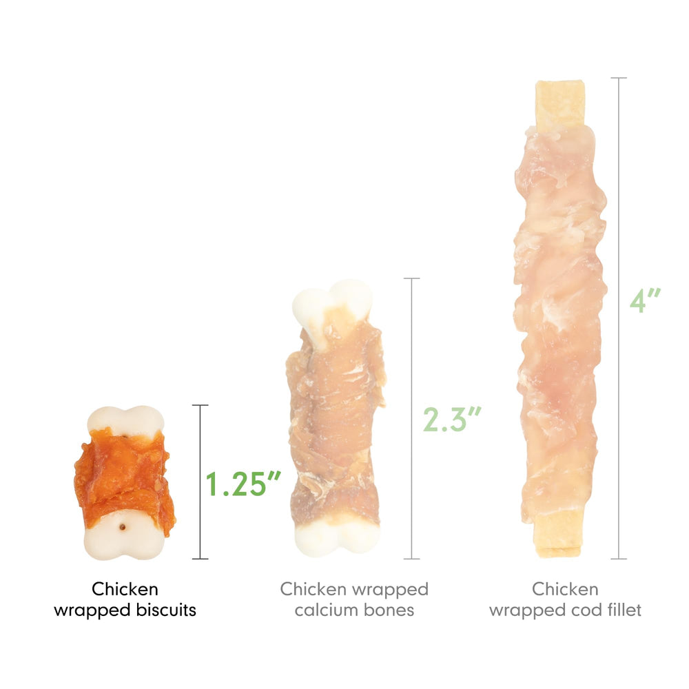 MON2SUN galletas de pollo bajas en grasa y fáciles de masticar para perros grandes