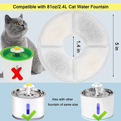 Monsin filtro individual sellado para fuentes felinas, asegura agua estable