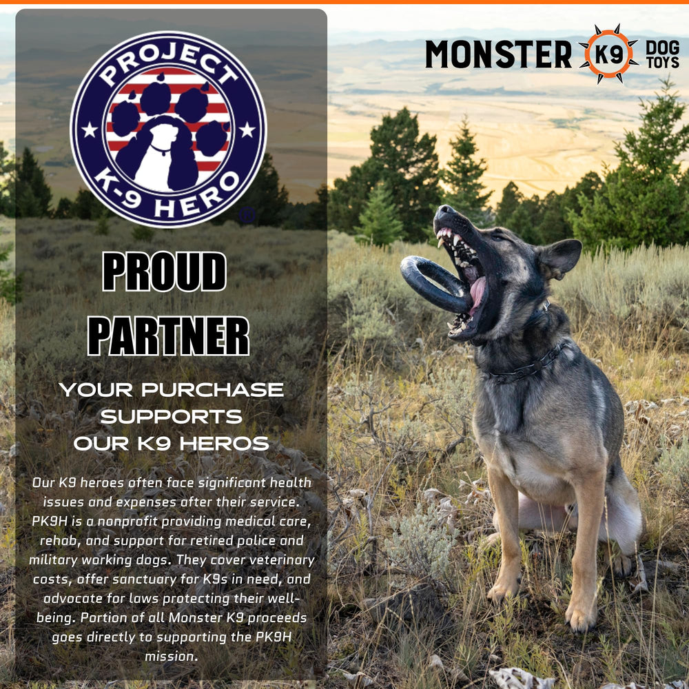 Monster K9, mordedor de dureza industrial, perfecto para perros grandes.