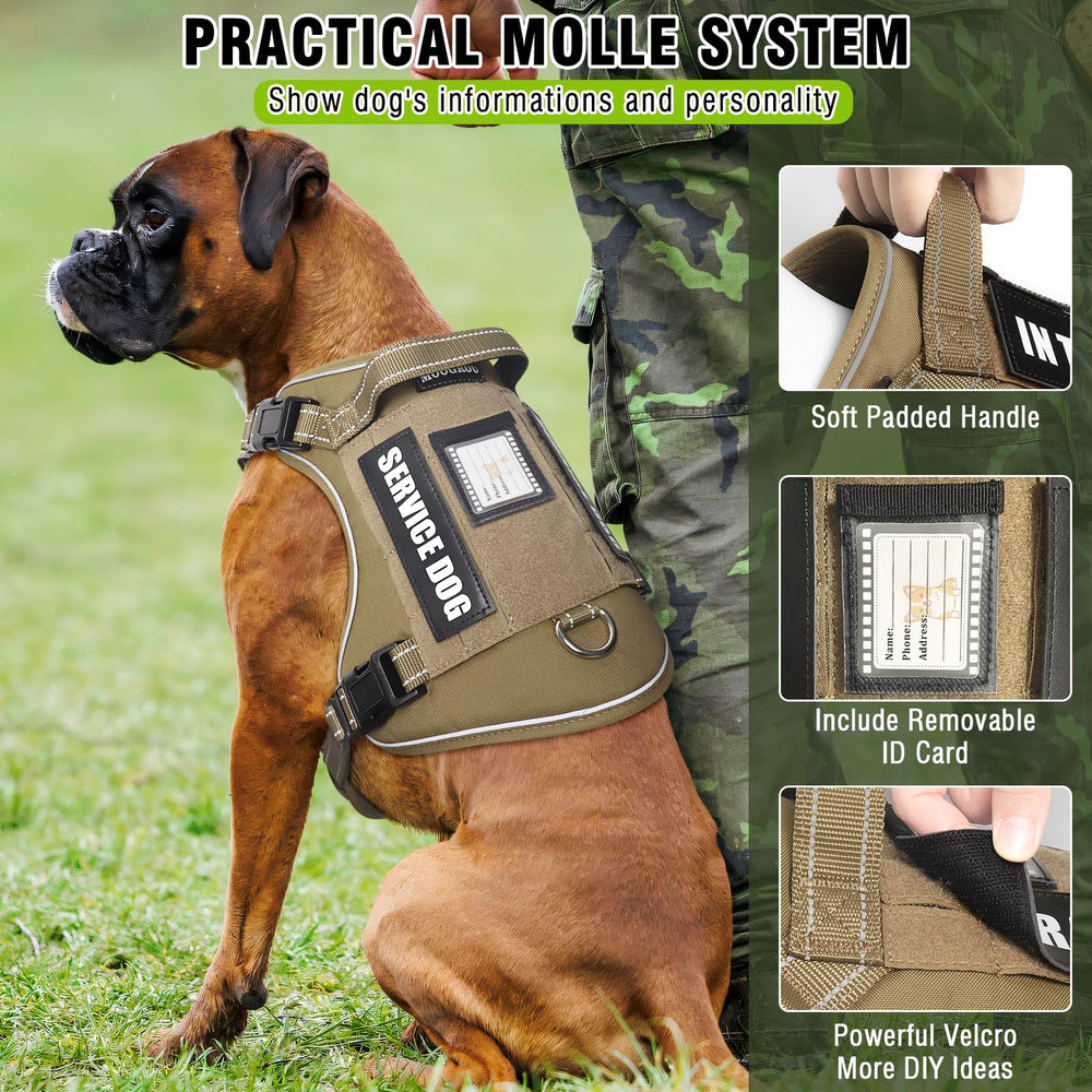 MOOGROU arnés ajuste 4 tallas, ajuste perfecto para perros grandes.