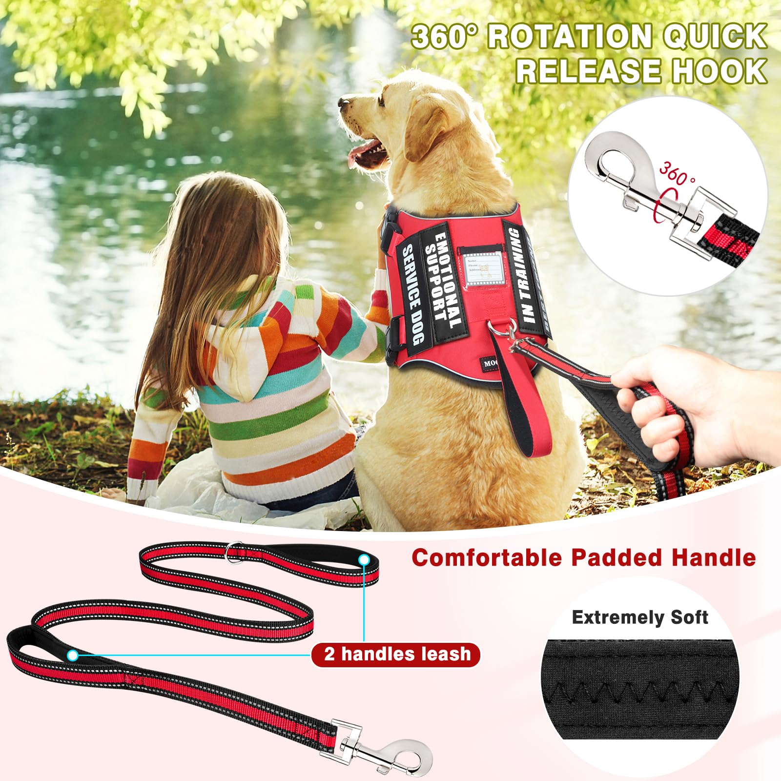 MOOGROU correa para perro de 5 pies, ideal para paseos controlados