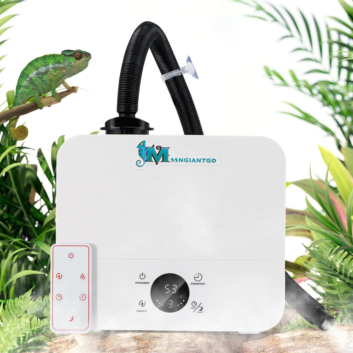 Moongiantgo humidificador-reptiles-tanque-2-5l mantiene humedad estable en terrarios.