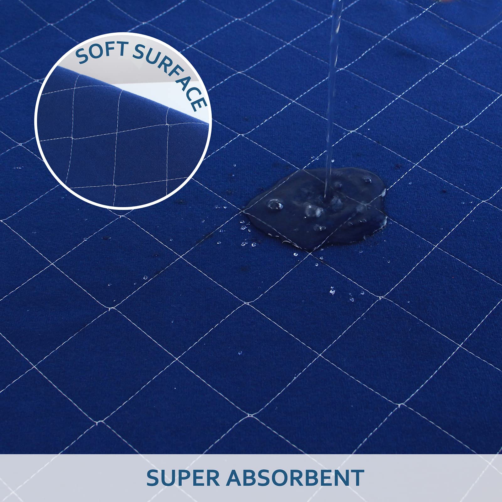 Moonsea almohadilla con 4 capas acolchadas para absorción rápida y limpieza fácil.