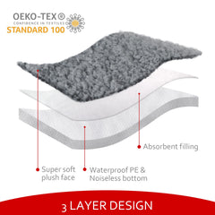 Moonsea diseño triple capa brinda comodidad y absorción eficiente para la siesta.