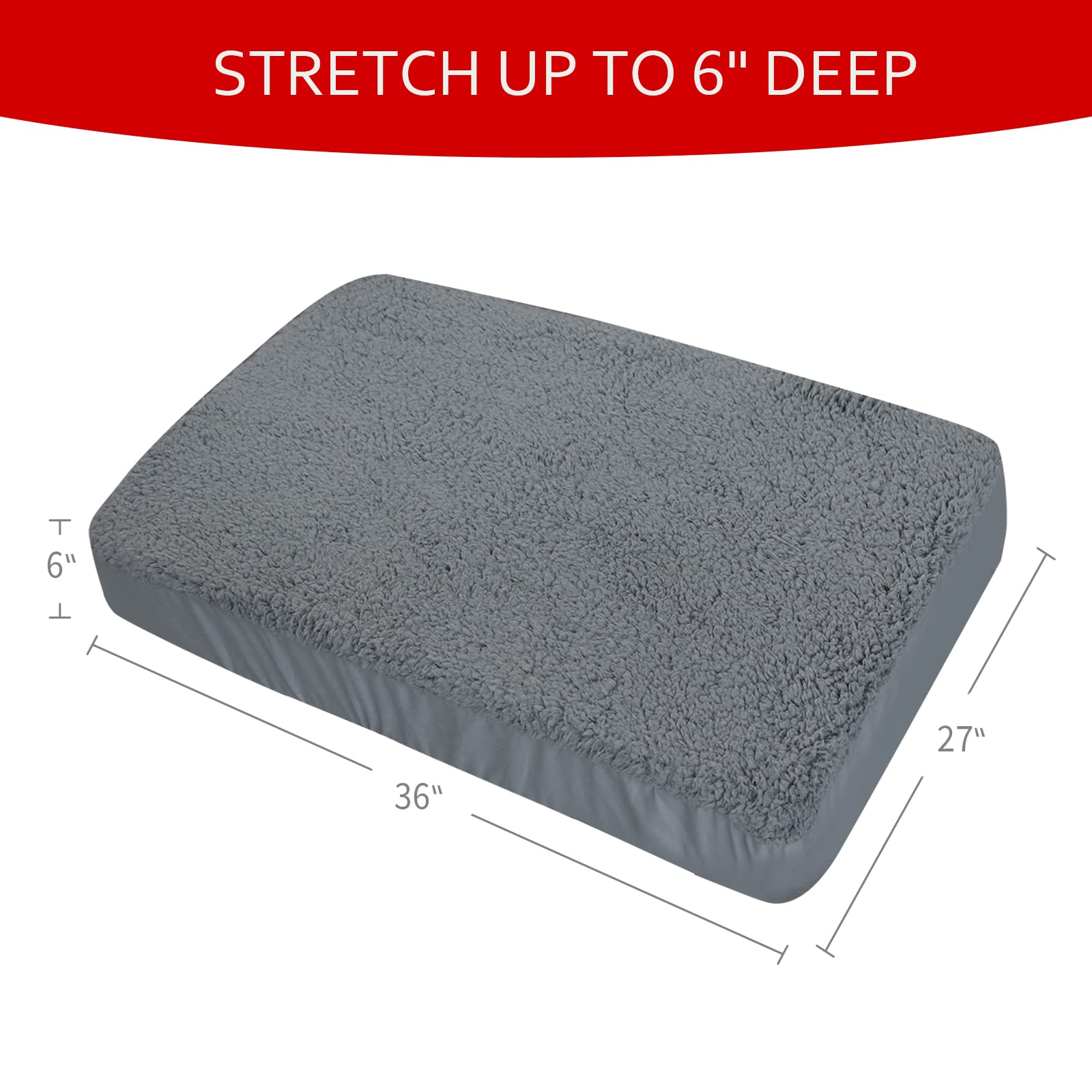 Moonsea funda cama perro color gris, elegante y práctica.